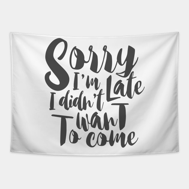 sorry i'm late Tapestry by ohnoballoons