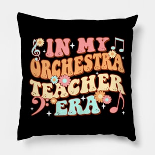 Groovy In My Orchestra Teacher Era Hippy Daisy Music Pillow