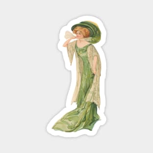 Edwardian society lady - Green Magnet