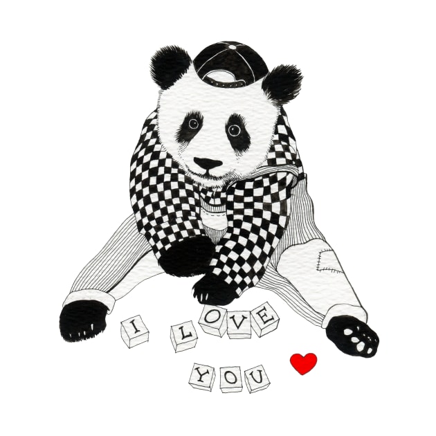 Baby Panda I love you by argiropulo