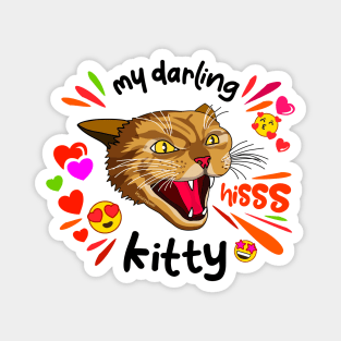 Valentine Day Angry Cat Magnet