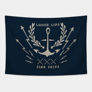 Loose Lips Sink Ships Tapestry