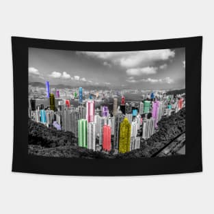 Hong Kong And Kowloon Skyscrapers Tapestry