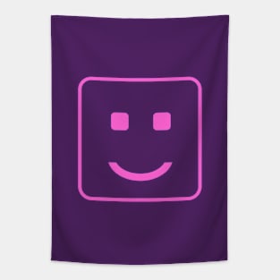 Cute minimal happy face emoji Tapestry