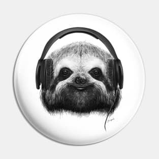 Sloth DJ Pin