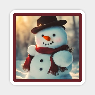 Cute Snowman who also happens to be very Cool Magnet