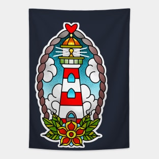 Lighthouse with flower Tapestry