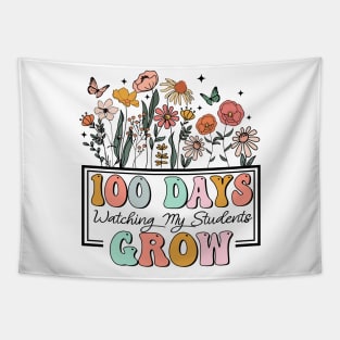 100 Days Watching My Students Grow, 100th Day Of School, 100 Days Of Doing Teacher Things, Teacher Wildflower Tapestry