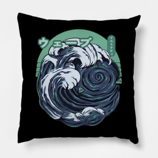 Great wave Illuminate Pillow