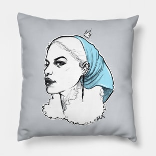 Head Scarf Girl Pillow