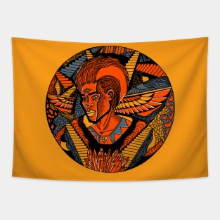 Orangrey Wise Afro King Tapestry