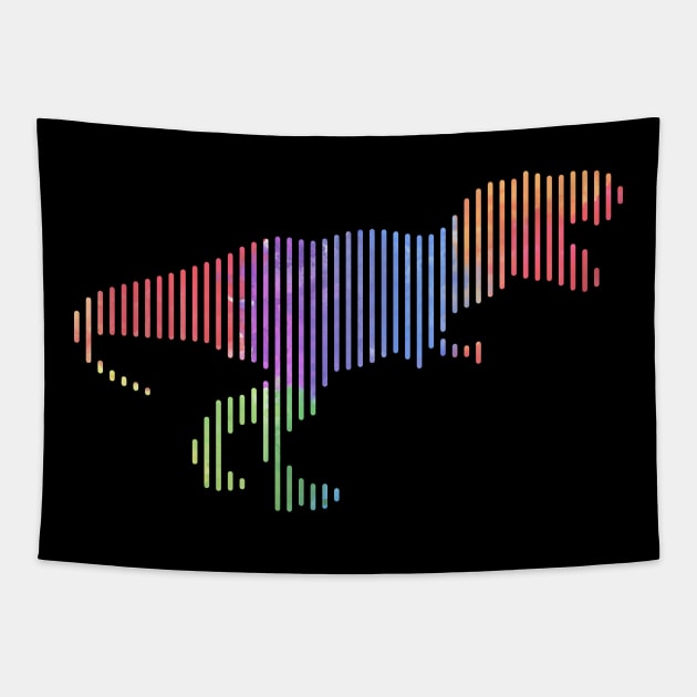 hypercolor T-Rex Tapestry by Ben Foumen