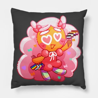 Cotton candy cookie supports you! Pillow