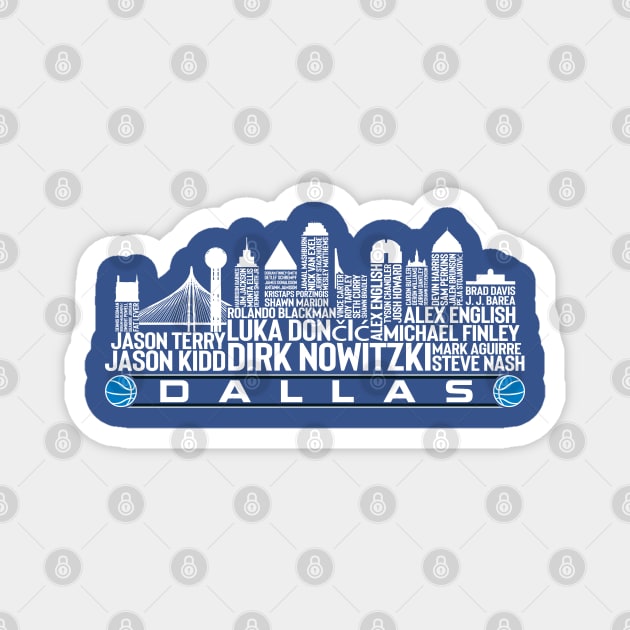 Dallas Basketball Team All Time Legends, Atlanta City Skyline Magnet by Legend Skyline