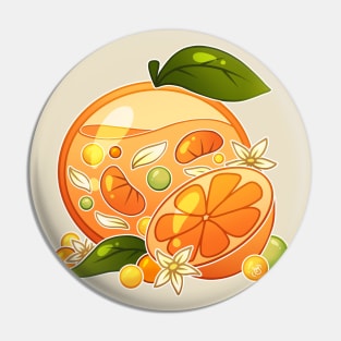 Glass Orange Pin