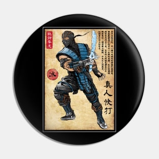 Ice warrior woodblock Pin