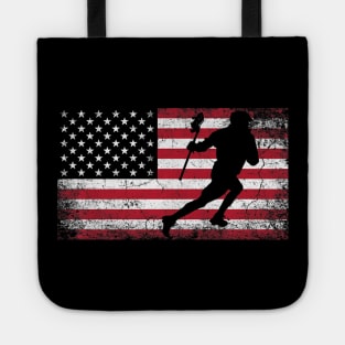 Lacrosse 4th of July American Flag Patriotic USA  Boys Tote