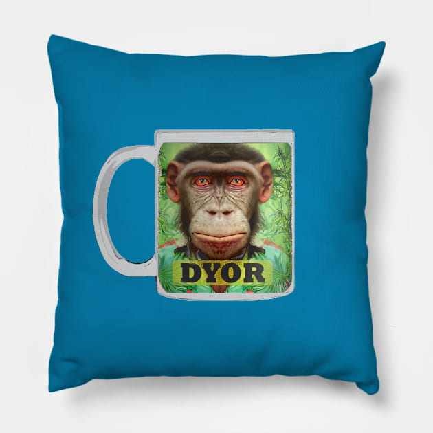 Funny Bored Animals DYOR Meme Pillow by PlanetMonkey