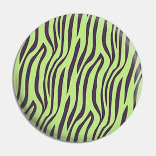 Zebra Pastel Green Purple Wild Animal Pattern Pin