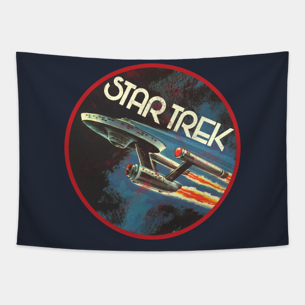 Star Trek Enterprise Vintage Star Trek Tapestry TeePublic