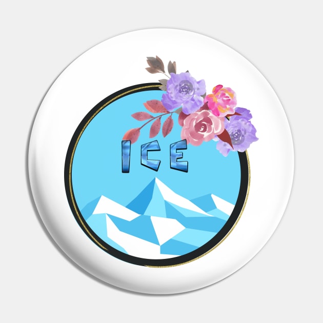 A flower-bprdered ice mountain Pin by Kidrock96