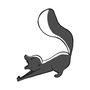 Stretching Sleepy Skunk T-Shirt