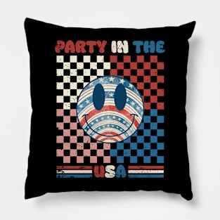 Party In The Usa 4Th Of July Preppy Smile Shirts Men Women Pillow