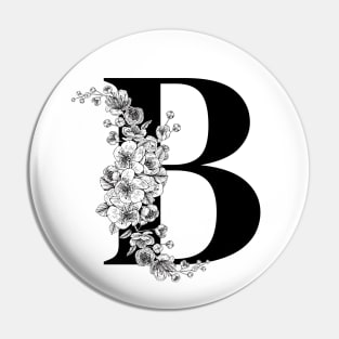 B alphabet Botanical cherry blossom sakura flowers Pin