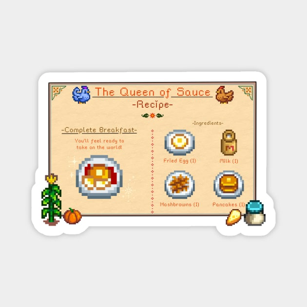 Stardew Valley Breakfast Recipe Magnet by Maxx Slow