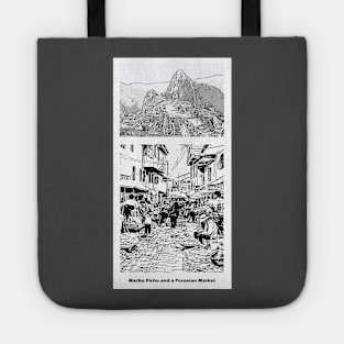 Machu Picchu and Peruvian Market Tote