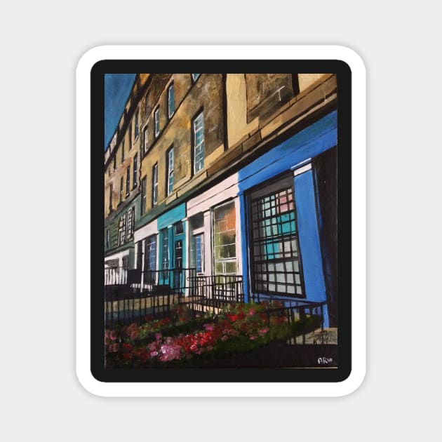 Edinburgh, Blue Shop, White Shop Magnet by golan22may