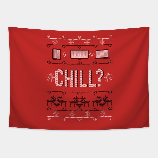 Christmas and Chill Tapestry by IamAyeLeon