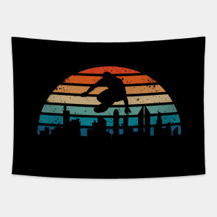 Vintage Retro Parkour and Freerunning Tapestry