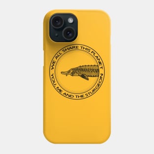Sturgeon design - meaningful fish drawing for animal lovers Phone Case