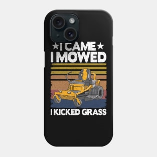 Funny Vintage Lawn Mowing Riding Mowers Dad Gift Phone Case