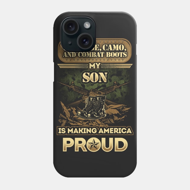 Soldier Son Combat Boots Graphic Phone Case by SiGo