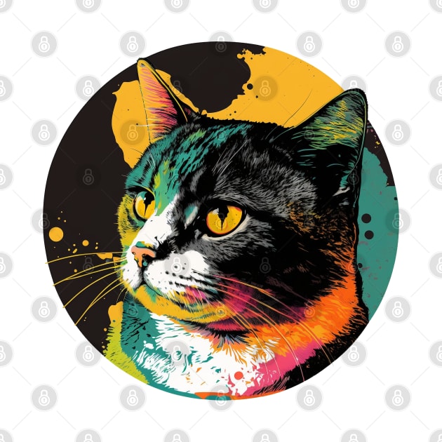 Round Up Your Style with Unique and Adorable Cat Designs - Discover the Purrfect Round Cat Art Collection! by laverdeden