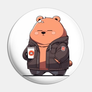 bear need coffe Pin