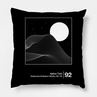 Aphex Twin - Selected Ambient Works / Minimalist Style Graphic Design Pillow