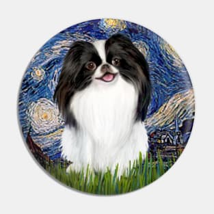 Japanese Chin in Starry Night Adaptation Pin