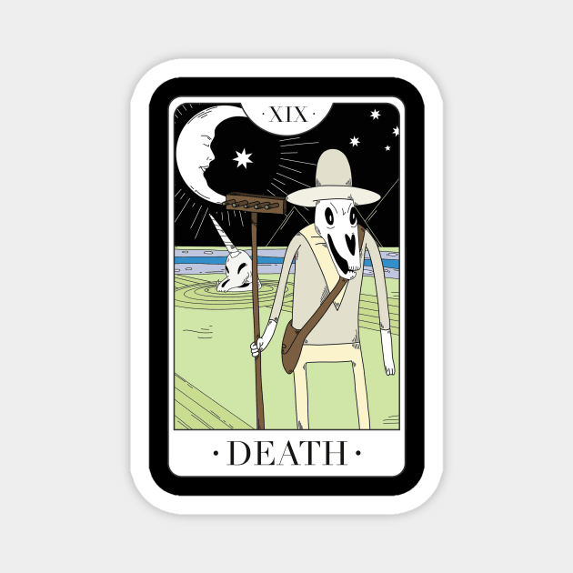 Death - adventure time tarot card Magnet by kvothewordslinger