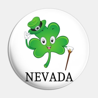 St Patrick&#39;s  Irish Shamrock NEVADA, Irish Gift for Wife Pin