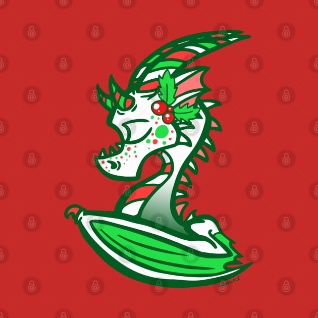 Holly Jolly Dragon by Jan Grackle