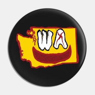 Grunge Heads Washington Smiling Face Yellow Version Pin