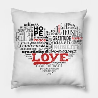 Corazón de palabras Pillow