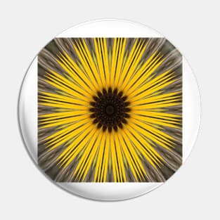 Sunflower kaleidoscope pattern Pin