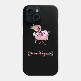 Flamingo Kleine Prinzessin Blumen Süß.png Phone Case