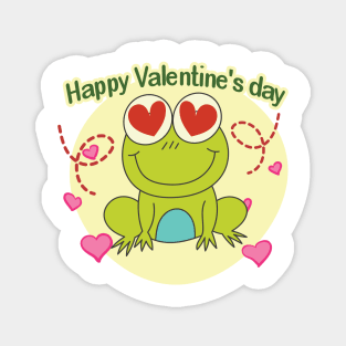Happy Valentine S Day Frog, Magnet