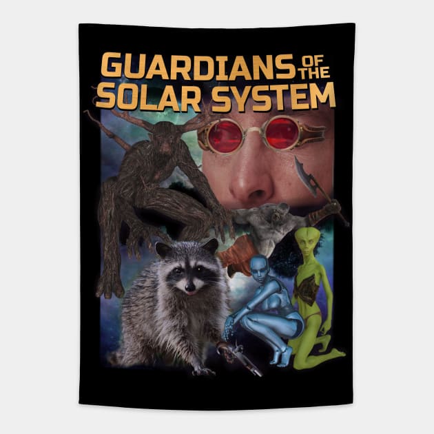 GUARDIAN OF THE SOLAR SYSTEM Movie Poster Funny MCU Super Hero Knock Off Boot Worst Parody But A Good Gift Idea Tapestry by blueversion