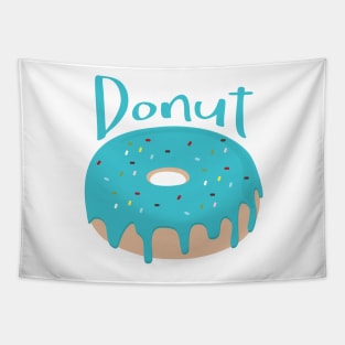 Blue icing donut - Life is short - Eat more Donuts Tapestry
